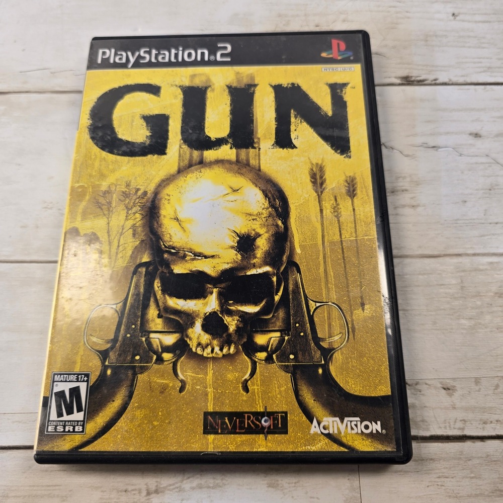 Gun Sony PlayStation 2 PS2 Activision Neversoft Western Action Game CIB NTSC U/C